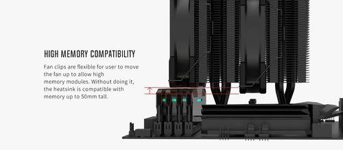 Imagen 6 de 10 de Cooler Cpu Id-cooling Se-207-xt Negro Dos Coolers 280w Tdp!