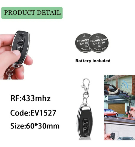 Receptor 433 Mhz Relevador A Control Remoto 12v Programable