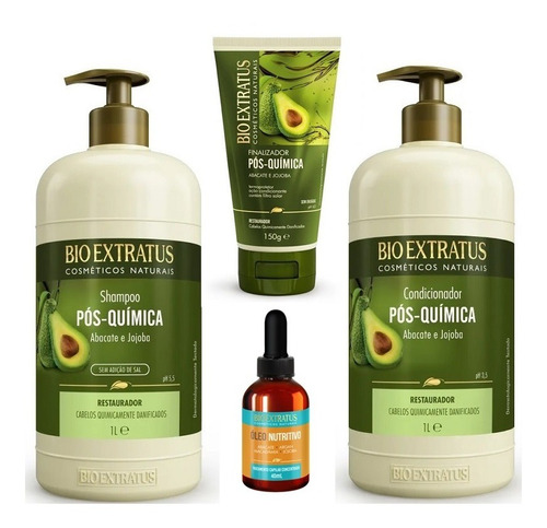 Super Kit Abacate Restauração Profunda 4 Itens Bio Extratus