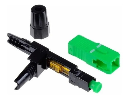 Conector Fast Rápido Fibra Óptica Verde Sc/apc 100 Unidades