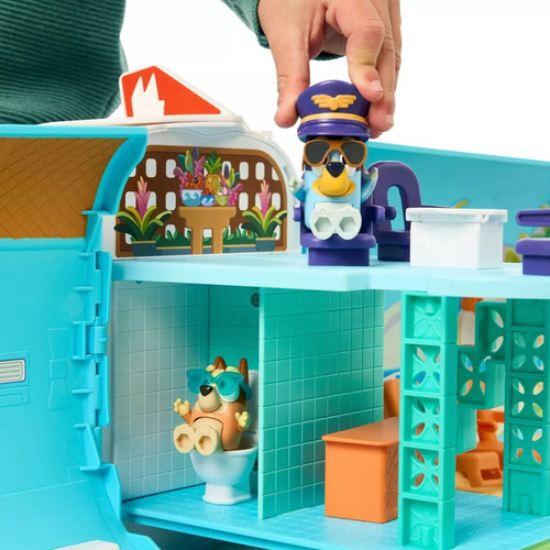 Bluey Juego Avión Transformable 3 En 1 Azul Claro