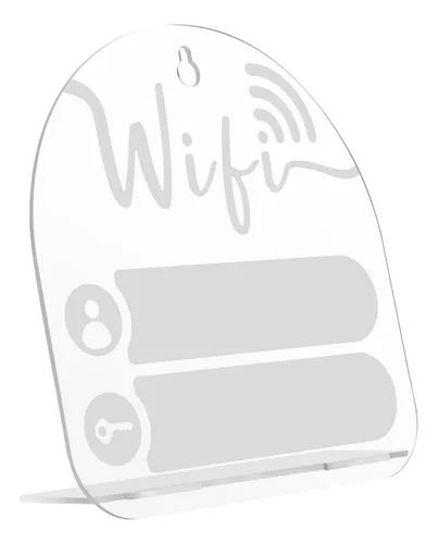 Letrero De Contrasena Wifi Grande De Acrilico, Soporte De Se