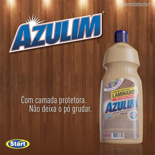 3 Unid. Limpa Pisos Laminados Azulim 750ml Taco /assoalhos