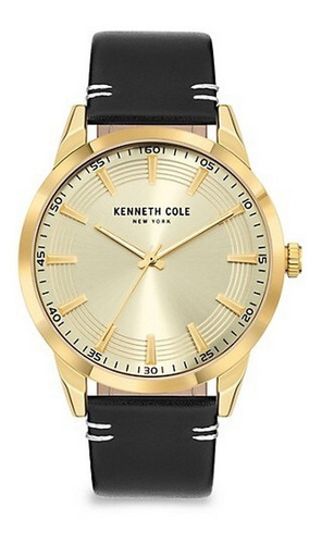 Kenneth Cole New York - Reloj Kcwga2171003 Hombre Color de la correa Negro Color del bisel Dorado