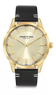 Kenneth Cole New York - Reloj Kcwga2171003 Hombre Color de la correa Negro Color del bisel Dorado