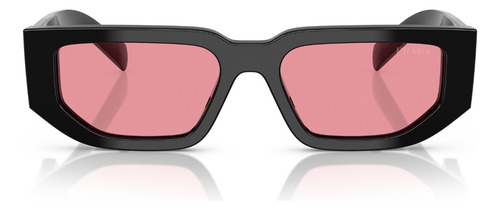 Óculos De Sol Prada Catwalk Preto Pr09zs 16k30l-54 Lente Rosa