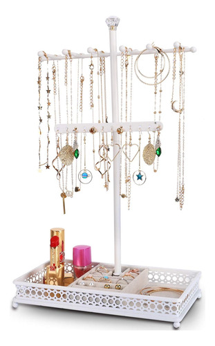 Organizador Meangood Jewelry Con Soporte Para Árbol, 3 En 1,