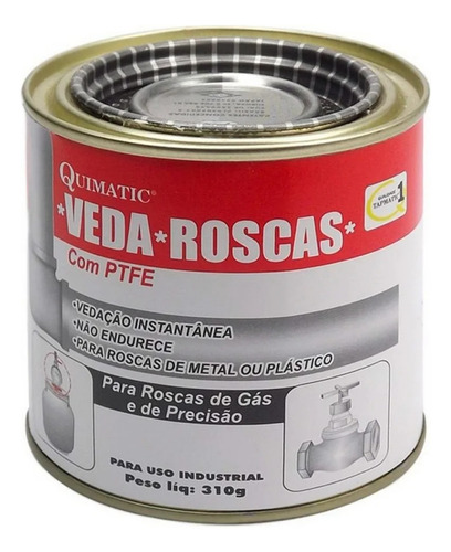 Veda Rosca Liquida Da Tapmatic Ma1 310gr 2 Peças