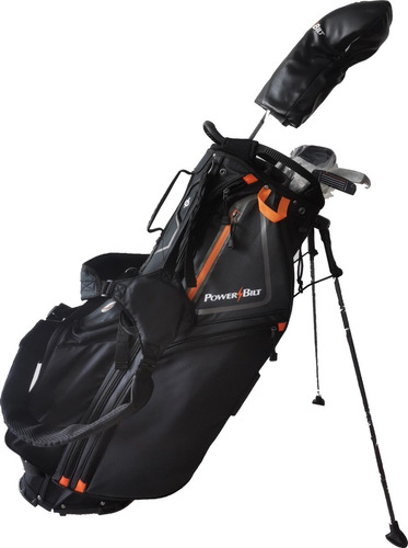 Set Golf Principiante Powerbilt Bolsa Stand 5 Palos Color Negro