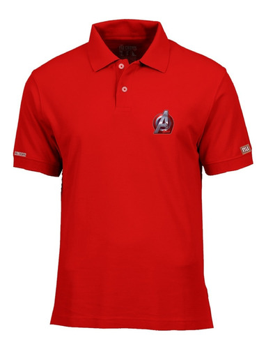 Camiseta Tipo Polo Capitán América Avengers Logo Hombre Php 