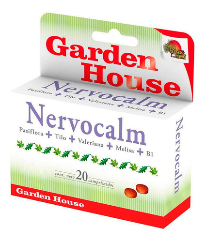 Garden House Nervocalm Suplemento Dietario X 20 Comprimidos