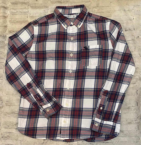 Camisa Manga Larga De Cuadros Abercrombie Niño Talla 11/12