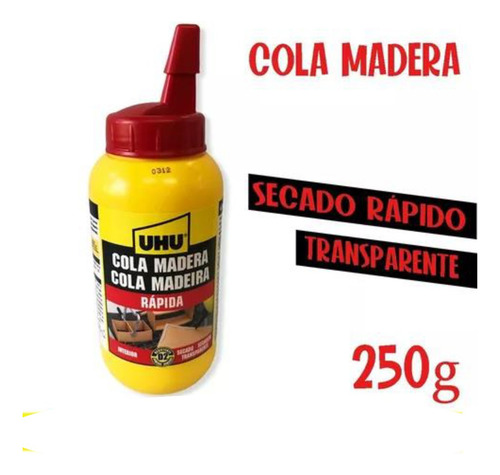 Cola Para Madera Uhu Secado Rápido Construcciones Mdf Carton