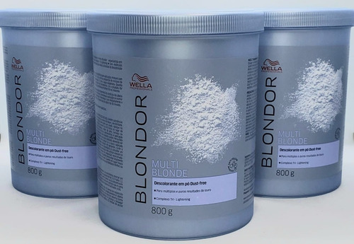 Imagem 3 de 3 de Wella Blondor Pó Descolorante 800g 03 Unds Pronta Entrega