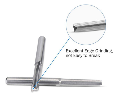 Brocas De Fresado Cnc Queenly-10 Piezas Con 2 Ranuras Rectas