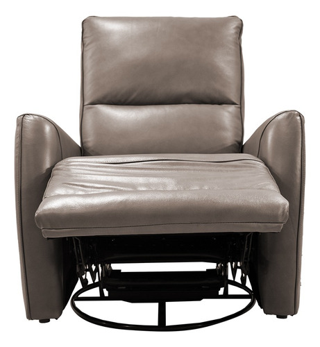 Sillón Reclinable Giratorio - Piel Mocha Marrón Oscuro