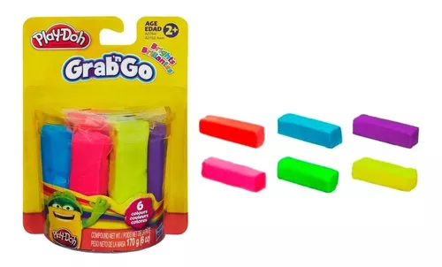 Play-Doh Massinha de Modelar Grab'n Go Refil com 6 Cores - A2762 A2763 -  Hasbro - Dorémi Brinquedos