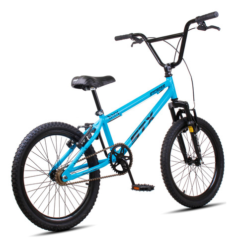 Bicicleta Bmx Infantil Stx Suspensão Full V-brek Aro Aero 20 Cor Azul-preto Tamanho Do Quadro S