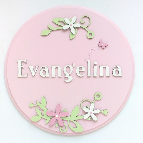 Imagen 4 de 10 de Carteles Con Nombre Xl Niñas - Decoración Infantil