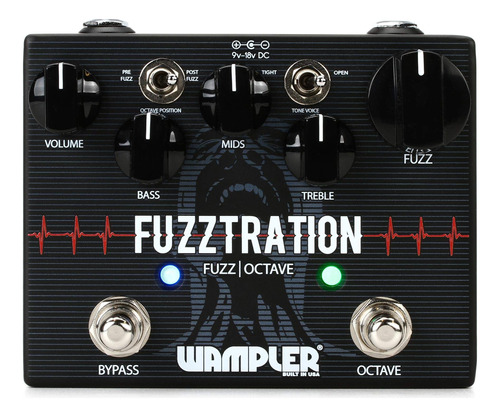 Wampler Pedal De Efectos De Guitarra Fuzztration Fuzz & Octa