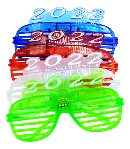 Gafas Led Iluminadas Para Adultos 2022 Con Purpurina, 4 Unid