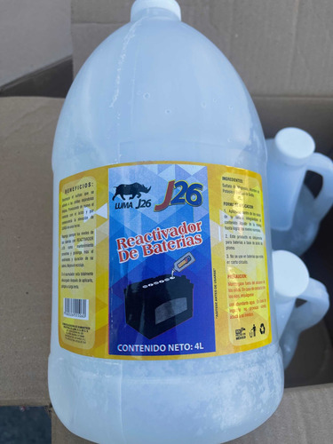Reactivador De Baterias Para Autocoche 4 Litros J26