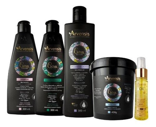 Kit Arvensis Cachos Shampoo +cond. +ativ.+masc+ Oleo Tec Oil