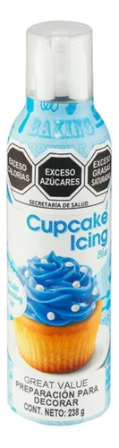 Betun P\ Decorar Great Value Cupcake Icing Blue 238g (3pzs)