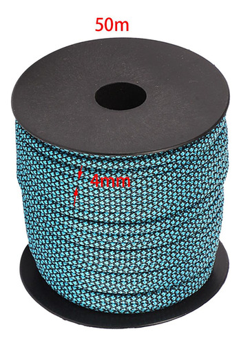 50m Paracord Camping Cuerda Supervivencia 7 Strand Core Azul