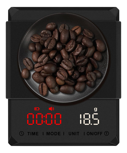 Fuzion Cs-016 Báscula De Café Con Temporizador, Modo Auto. Color Negro