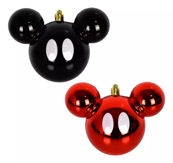 2 Piezas Esferas Navideñas Mickey Jumbo