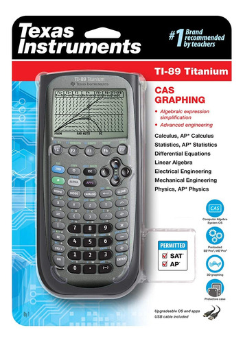 Calculadora De Titanio Ti-89 De Texas Instruments, Gráfica,