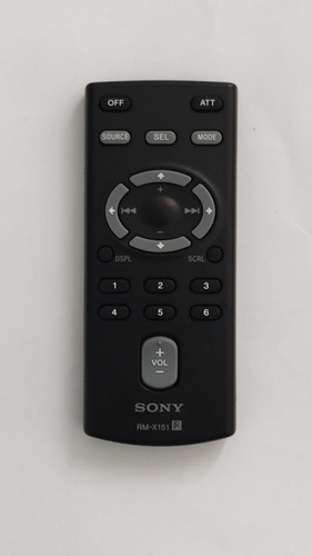 Control Remoto Sony Original Rm-x151 Autostereo Cdx-gt25mpw