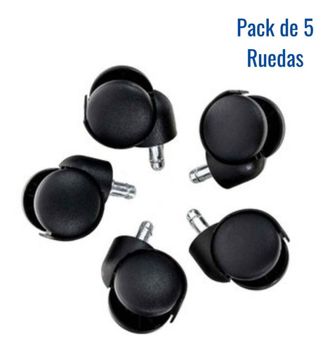 Pack De 5 Ruedas De Repuesto Para Sillas 