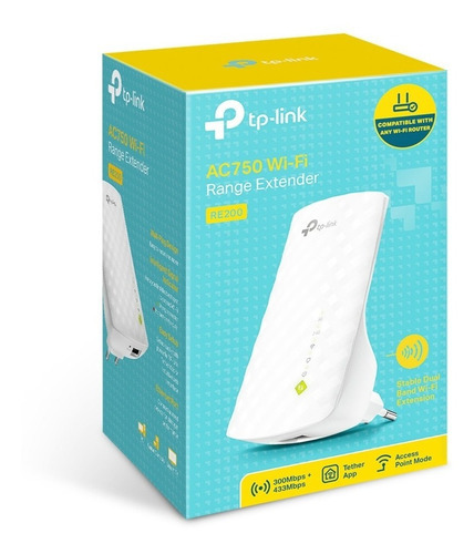 Tp-link, Extensor De Rango Wifi Banda Dual Ac750, Re200
