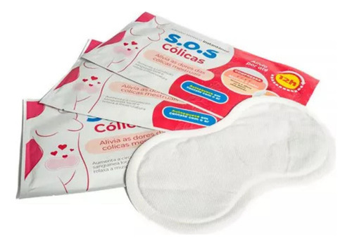 Adesivo Termico Quente Para Alívio De Cólicas Dor Menstrual Cor Branco
