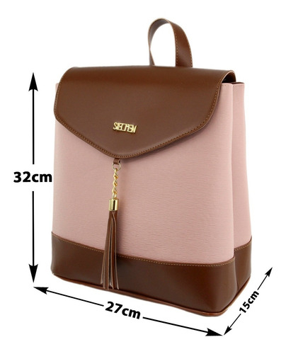 Imagem 6 de 10 de Bolsa Feminina Com Carteira E Mochila Promoção Hoje