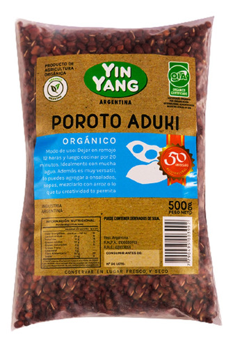 Poroto Aduki Orgánico 500g Yin Yang