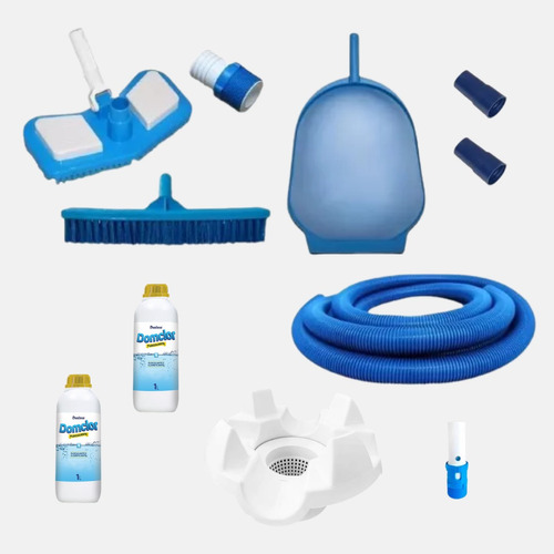 Skimmer Piscina Flutuante C/floculante + Kit De Limpeza