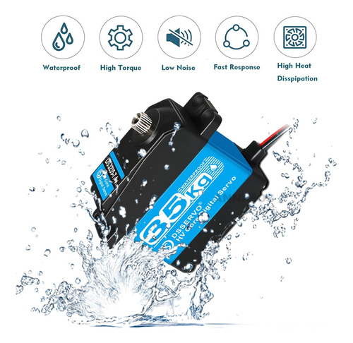 Paquete De 2 Rc Servo 35 Kg Servo De Dirección 7,4 V Motor D