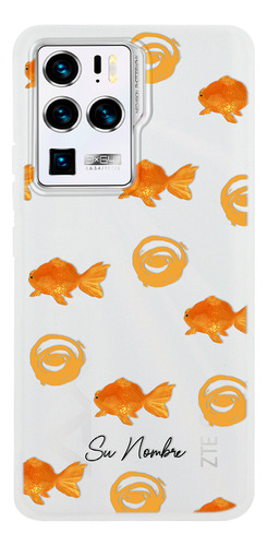 Funda Para Zte Para Mujer Patrón Pez Peces Con Tu Nombre