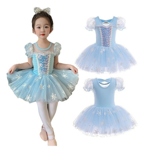 Vestido Princesa Malla Niñas Vestido Ballet Lentejuelas