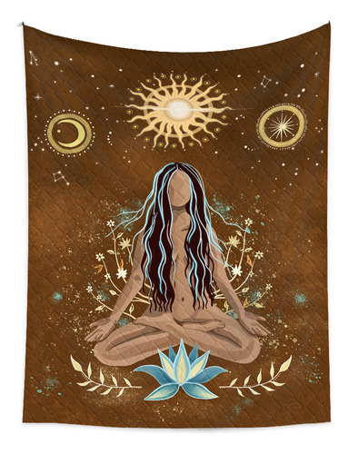 Tapiz Bohemio De Pared Qy6042 Para Habitación, 100 X 150 Cm