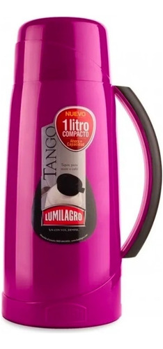 Termo De Vidrio Tango 1l Tapon Espiral Lumilagro