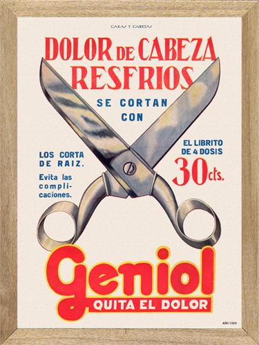 Geniol , Cuadro, Poster , Publicidad M624