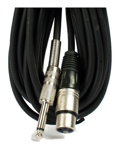 Cable P Microfono Canon Hembra A Plug 6.5mm Mono Xlr 3 Mts  