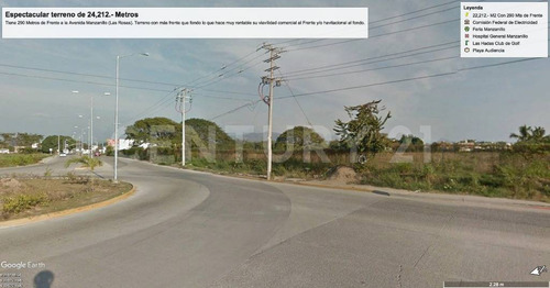 Terreno Comercial Con 290 Metros De Frente A Bulevar, En Manzanillo