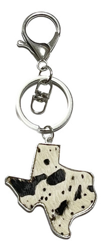 Llavero De Piel Con Estampado De Leopardo Y Vaca (3 #mold) W
