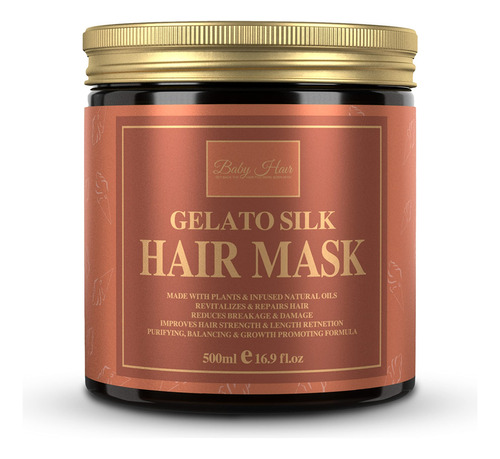 Baby Hair, Gelato, Terapia Intensa De Seda, Cabello Seco Nut