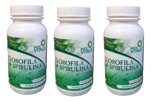 3 Clorofila + Espirulina 60 Cap/ 350 Mg